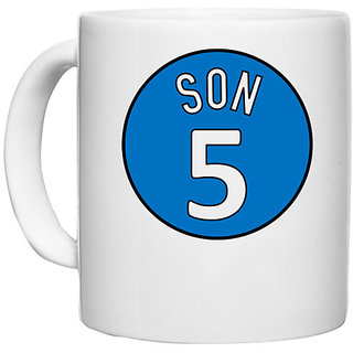                       UDNAG White Ceramic Coffee / Tea Mug 'Son | 5 Son' Perfect for Gifting [330ml]                                              
