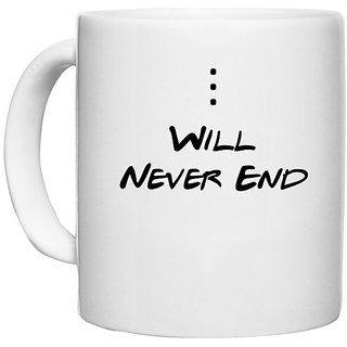                       UDNAG White Ceramic Coffee / Tea Mug 'Couple | Will never end' Perfect for Gifting [330ml]                                              