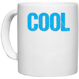                       UDNAG White Ceramic Coffee / Tea Mug 'Couple | Cool' Perfect for Gifting [330ml]                                              