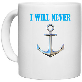                       UDNAG White Ceramic Coffee / Tea Mug 'Couple | I will never' Perfect for Gifting [330ml]                                              