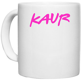                       UDNAG White Ceramic Coffee / Tea Mug 'Kaur' Perfect for Gifting [330ml]                                              