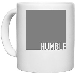                       UDNAG White Ceramic Coffee / Tea Mug 'Humble' Perfect for Gifting [330ml]                                              
