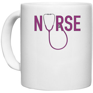                       UDNAG White Ceramic Coffee / Tea Mug 'Nurse | Doctor' Perfect for Gifting [330ml]                                              