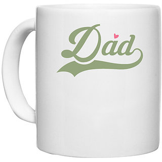                       UDNAG White Ceramic Coffee / Tea Mug 'Dad Father | Dad, est 2019' Perfect for Gifting [330ml]                                              