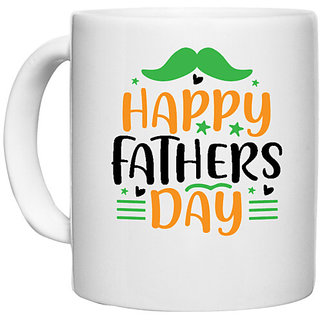                       UDNAG White Ceramic Coffee / Tea Mug 'Dad Father | Happy fathers day' Perfect for Gifting [330ml]                                              