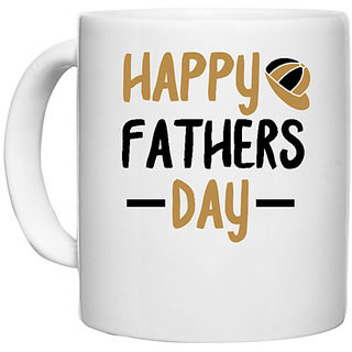                       UDNAG White Ceramic Coffee / Tea Mug 'Father | Happy fathers day' Perfect for Gifting [330ml]                                              