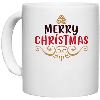                       UDNAG White Ceramic Coffee / Tea Mug 'Christmas Santa | merry christmas' Perfect for Gifting [330ml]                                              