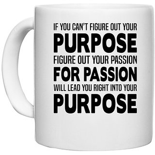                       UDNAG White Ceramic Coffee / Tea Mug 'Nurse | Passion leads to purpose' Perfect for Gifting [330ml]                                              