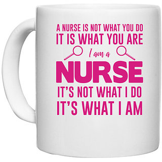                       UDNAG White Ceramic Coffee / Tea Mug 'Doctor' Perfect for Gifting [330ml]                                              