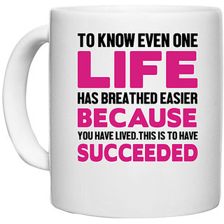                       UDNAG White Ceramic Coffee / Tea Mug 'Nurse | Life because succeeded' Perfect for Gifting [330ml]                                              
