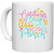 UDNAG White Ceramic Coffee / Tea Mug 'Wine | I'M OUTDOORSY I DRINK WINE ON THE PORCH' Perfect for Gifting [330ml]