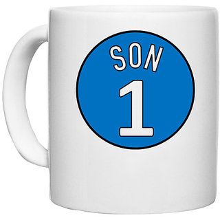                       UDNAG White Ceramic Coffee / Tea Mug 'Son | 1 Son' Perfect for Gifting [330ml]                                              
