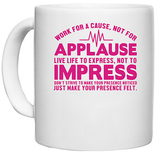 UDNAG White Ceramic Coffee / Tea Mug 'Nurse | Applause impress' Perfect for Gifting [330ml]