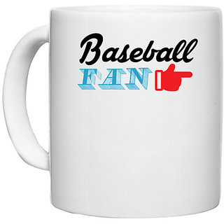 UDNAG White Ceramic Coffee / Tea Mug 'Baseball | BASEBALL FAN' Perfect for Gifting [330ml]