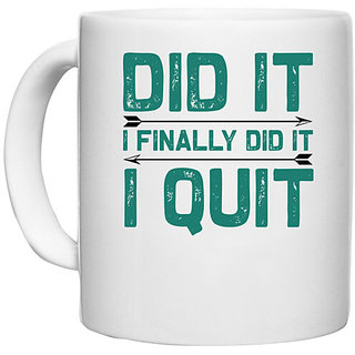                       UDNAG White Ceramic Coffee / Tea Mug 'Did it | Did it' Perfect for Gifting [330ml]                                              