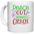 UDNAG White Ceramic Coffee / Tea Mug 'School Teacher | peace out 7th grade' Perfect for Gifting [330ml]