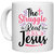 UDNAG White Ceramic Coffee / Tea Mug 'Easter | the struggle is real but so' Perfect for Gifting [330ml]