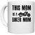 UDNAG White Ceramic Coffee / Tea Mug 'Mother | this mom is a biker mom' Perfect for Gifting [330ml]