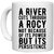 UDNAG White Ceramic Coffee / Tea Mug 'A River Cuts Through a Roky' Perfect for Gifting [330ml]
