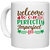 UDNAG White Ceramic Coffee / Tea Mug 'Welcome | welcome to our perfectly imperfect life' Perfect for Gifting [330ml]