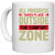 UDNAG White Ceramic Coffee / Tea Mug 'Comfort zone | All progress' Perfect for Gifting [330ml]