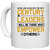 UDNAG White Ceramic Coffee / Tea Mug 'Leaders | As we' Perfect for Gifting [330ml]