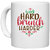 UDNAG White Ceramic Coffee / Tea Mug 'work hard brunch harder' Perfect for Gifting [330ml]