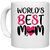 UDNAG White Ceramic Coffee / Tea Mug 'Mom | WORLD'S BEST MOM' Perfect for Gifting [330ml]
