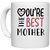 UDNAG White Ceramic Coffee / Tea Mug 'Mother | YOURE THE BEST MOTHER' Perfect for Gifting [330ml]
