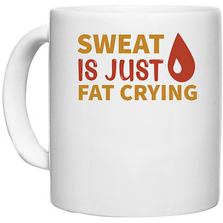                       UDNAG White Ceramic Coffee / Tea Mug 'Sweet is' Perfect for Gifting [330ml]                                              