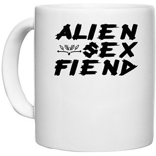                       UDNAG White Ceramic Coffee / Tea Mug 'Alien | alien' Perfect for Gifting [330ml]                                              