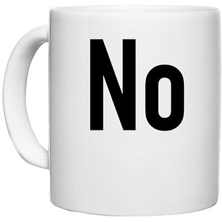                       UDNAG White Ceramic Coffee / Tea Mug 'Couple | NO' Perfect for Gifting [330ml]                                              