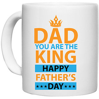                       UDNAG White Ceramic Coffee / Tea Mug 'Pappa | DAD' Perfect for Gifting [330ml]                                              