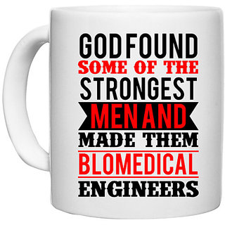                       UDNAG White Ceramic Coffee / Tea Mug 'engineer |  FOUND some of the' Perfect for Gifting [330ml]                                              