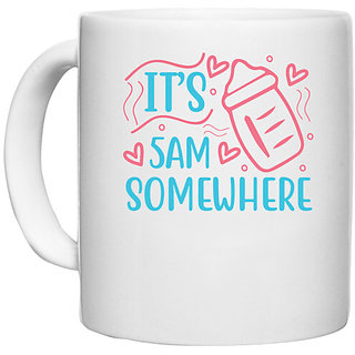                       UDNAG White Ceramic Coffee / Tea Mug 'ITS 5AM SOMEWHERE' Perfect for Gifting [330ml]                                              