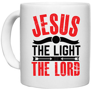                       UDNAG White Ceramic Coffee / Tea Mug 'The Lord' Perfect for Gifting [330ml]                                              