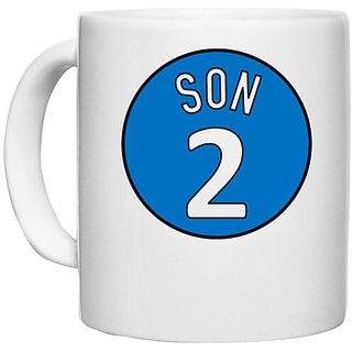                       UDNAG White Ceramic Coffee / Tea Mug 'Son | 2 Son' Perfect for Gifting [330ml]                                              