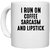 UDNAG White Ceramic Coffee / Tea Mug 'Makeup | I RUN ON COFFEE SARCASM AND LIPSTICK' Perfect for Gifting [330ml]
