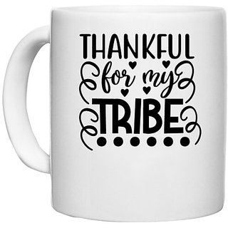                       UDNAG White Ceramic Coffee / Tea Mug 'Thankful | Thankfull' Perfect for Gifting [330ml]                                              