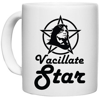                       UDNAG White Ceramic Coffee / Tea Mug '| Vacillate Star' Perfect for Gifting [330ml]                                              