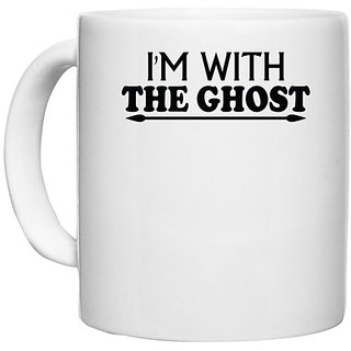                       UDNAG White Ceramic Coffee / Tea Mug 'Ghost | i am the ghost' Perfect for Gifting [330ml]                                              