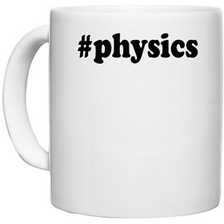                       UDNAG White Ceramic Coffee / Tea Mug '| physics' Perfect for Gifting [330ml]                                              