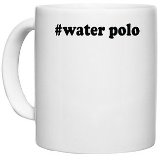                       UDNAG White Ceramic Coffee / Tea Mug 'Polo | water polo' Perfect for Gifting [330ml]                                              