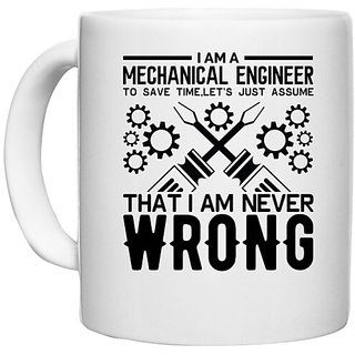                       UDNAG White Ceramic Coffee / Tea Mug 'Mechanical Engineer | I Am A 2' Perfect for Gifting [330ml]                                              