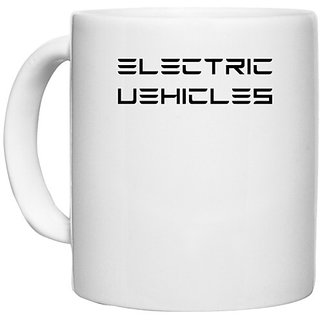                      UDNAG White Ceramic Coffee / Tea Mug 'Engineer | Electric Vehicle' Perfect for Gifting [330ml]                                              