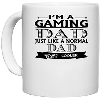 UDNAG White Ceramic Coffee / Tea Mug 'Father | i'm a gaming-1' Perfect for Gifting [330ml]