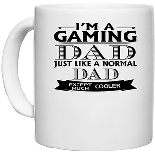                       UDNAG White Ceramic Coffee / Tea Mug 'Father | i'm a gaming' Perfect for Gifting [330ml]                                              