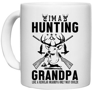                       UDNAG White Ceramic Coffee / Tea Mug 'Hunter | I'm a hunting' Perfect for Gifting [330ml]                                              