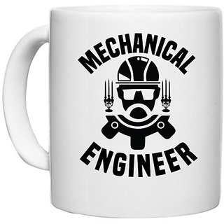                       UDNAG White Ceramic Coffee / Tea Mug 'Mechanical Engineer | Mechanical' Perfect for Gifting [330ml]                                              