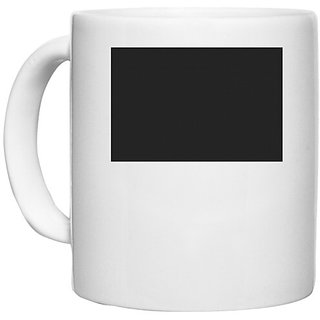                       UDNAG White Ceramic Coffee / Tea Mug '| Black Background' Perfect for Gifting [330ml]                                              